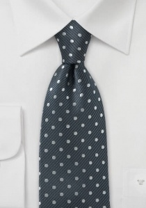 Cravatta punti grigio scuro