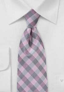 Cravatta business quadri rosa