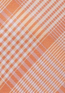 Cravatta arancione quadri