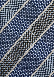 Krawatte ungewöhnliches Karo-Dessin taubenblau