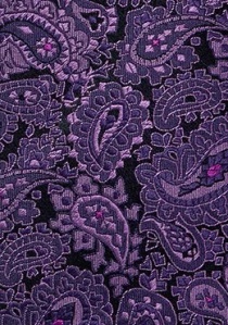 Cravatta paisley viola nero