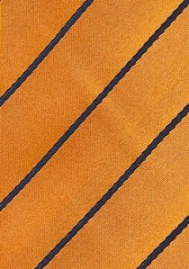Cravatta arancione righe blu