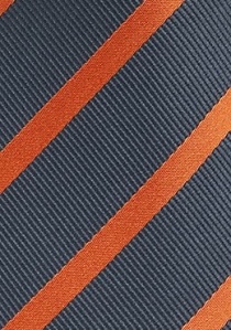 Cravatta righe arancioni grigio