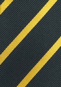 Cravatta nera righe gialle