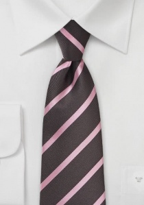 Cravatta marrone righe rosa