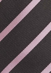 Cravatta marrone righe rosa