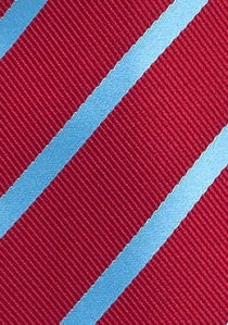 Cravatta rossa righe azzurre