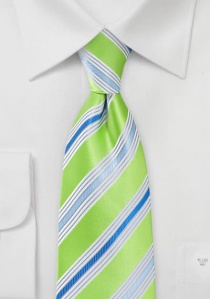 Cravatta verde acido righe