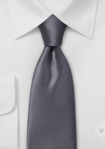 Cravatta microfibra grigio scuro