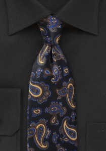 Cravatta paisley nero