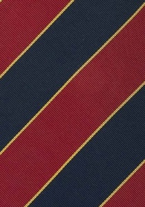 Cravatta club rosso e blu scuro
