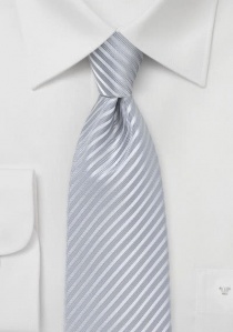 Cravatta righe grigio argento