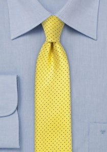 Cravatta pois gialla
