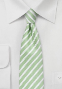 Cravatta stretta righe verde