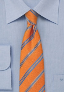 Cravatta sottile arancione righe