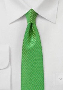 Cravatta con struttura sottile verde segnale