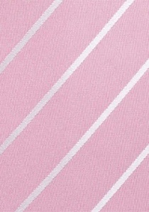Cravatta bianca rosa righe