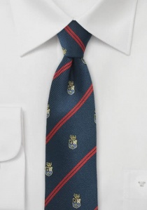 Cravatta blu emblema