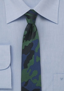 Cravatta mimetica Verde abete blu