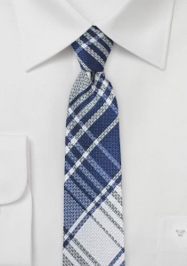 Cravatta blu bianco