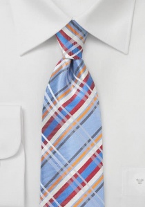 Cravatta quadri azzurro