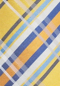 Cravatta quadri giallo arancione