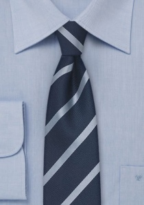 Cravatta stretta righe blu