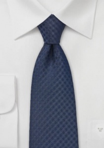 Clip cravatta struttura check blu navy