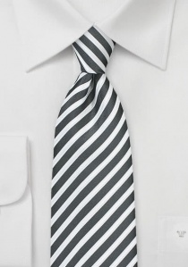 Cravatta righe nero bianco