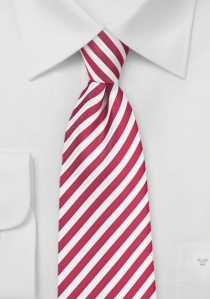 Cravatta righe rosso bianco