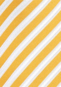Cravatta righe bianco arancione