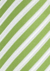 Cravatta righe bianco verde