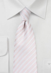 Cravatta uomo business a righe rosa pastello