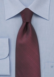Cravatta rosso vinaccia quadri