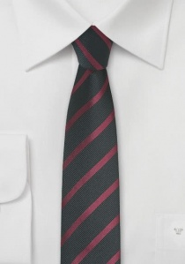 Cravatta stretta righe rosso