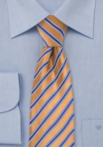 Cravatta a righe strette color rame