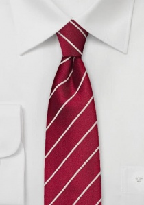 Cravatta Cordoba in microfibra rosso vino/bianco