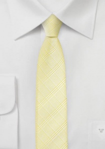 Cravatta stretta giallo pallido