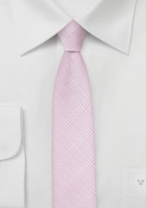 Cravatta slim check surface rosé