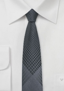 Cravatta stretta lineare antracite
