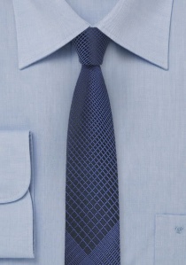 Cravatta stretta blu astratto