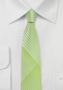 Cravatta stretta verde lineare