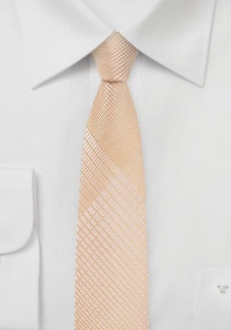 Cravatta stretta geometrico salmone