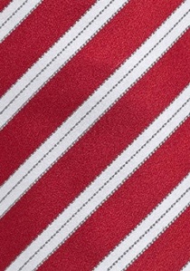 Clip cravatta strisce rosso medio bianco perla
