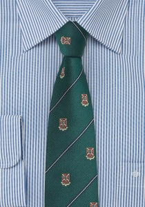 Cravatta verde emblemi