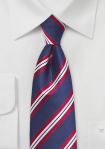 Cravatta righe blu bianco rosso