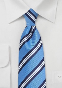Cravatta righe blu azzurra