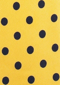 Cravatta pois blu giallo