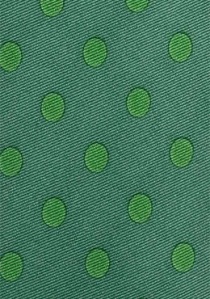 Cravatta a punti grossolani verde pino marrone