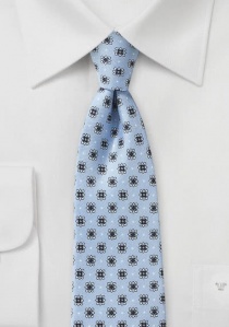 Cravatta con motivo floreale azzurro